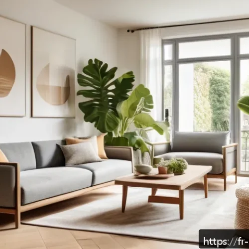 Home 15 예방의학과 환경보건 연결점 - A cozy modern French living room with a family using a sleek air purifier prominently placed near a ...